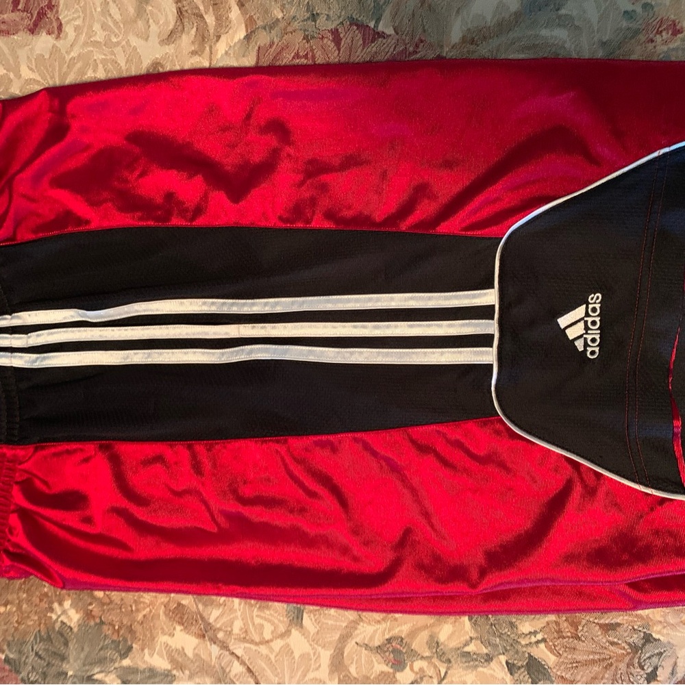 Adidas Mens Red and Black Shorts
Size M.  $7